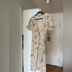 Vera Moda Floral Midi Wrap Dress